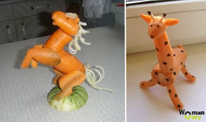 Cum sa faci o girafa de la morcovi