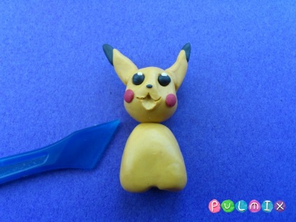 Cum se formează în etape un pikachu Pokemon din plasticină