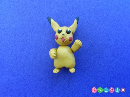 Cum se formează în etape un pikachu Pokemon din plasticină