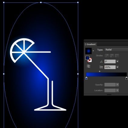 Hogyan készítsünk vektork martini üvegt könnyű permetekkel az Adobe Illustrator - rboomban?