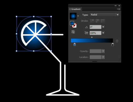 Hogyan készítsünk vektork martini üvegt könnyű permetekkel az Adobe Illustrator - rboomban?