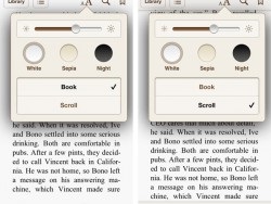 Cum se permite derularea textului în ibooks 3