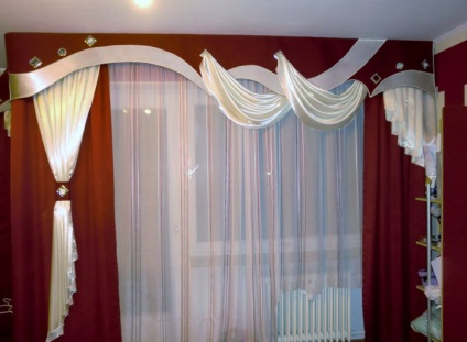 Cortine frumoase de fotografie cu un lambrequin pentru dormitor și cameră de zi, idei cele mai bune