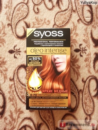 Hair colorant syoss oleo intense - 