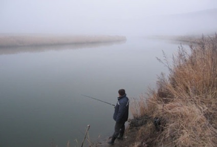 Redfish Far Eastern de prindere nituite roșii în râul din apropierea mării de mare rudd-wit