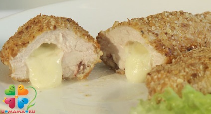 Csirkemell sajtos, ropogós (recept videóval)