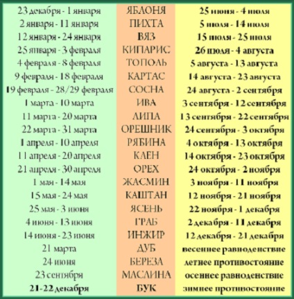 Compatibilitatea dragostei pentru horoscopul druizilor