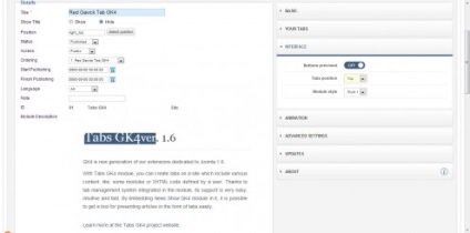 Modulul de știri arată pro gk4, imagine arată gk4, tab-uri gk4, joomla, yakovenko-co