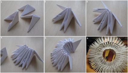 Origami om de zăpadă într-o clasă master pas-cu-pas cu un tutorial de fotografie și video