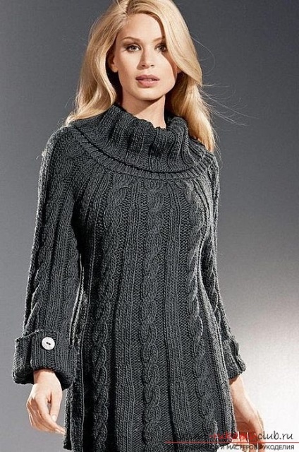 O cămăși originală și frumoasă, caldă tricotată