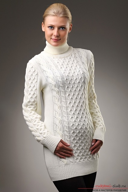 O cămăși originală și frumoasă, caldă tricotată
