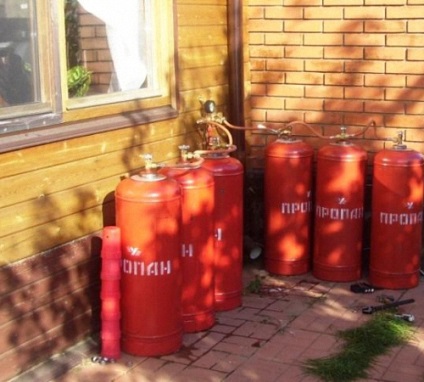 Încălzirea casei cu gaz lichefiat în cilindri