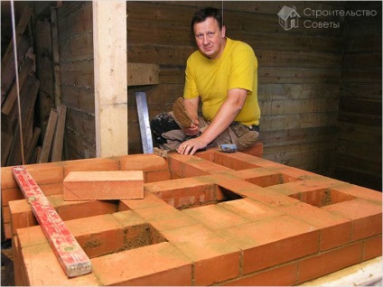 Furnace din cărămidă cu schema proprie, fotografie