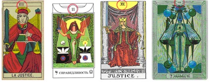 A kártyák sorrendje egy tarot-fedélzeten