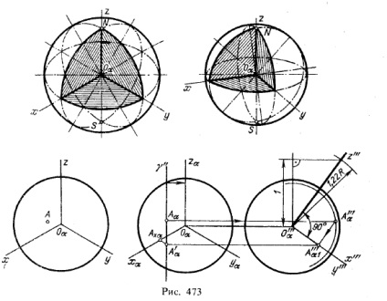 Exemple de construcții în proiecții izometrice și dimetrice, geometrie descriptivă