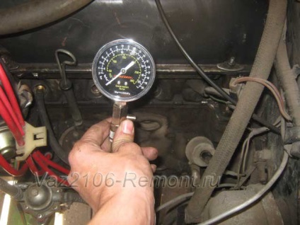 Kompressziós ellenőrzés a motorhengerekben, a VAZ 2106 javítása
