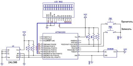 Lucrul cu eeprom extern în bascom-avr de exemplu 24lc08 - cum se conectează - avr - proiecte pe