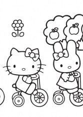 Coloring hello kitty, personaje, eroi, printese, descărcați și imprimați gratuit