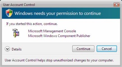 Vizualizarea microsoft windows 7 de control al contului de utilizator (uac)