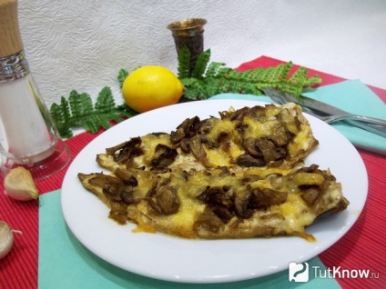 Recept a sült makréla gomba és sajt