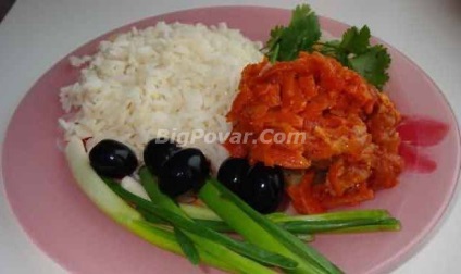 Salata de pește cu apă rece în rețetă de roșii cu fotografie, gătit pas cu pas