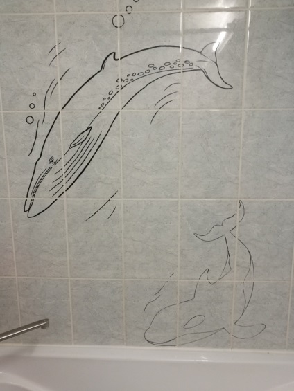 Desene în baie