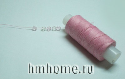 Rózsaszín fülbevaló a ganutel technikájában - házi kézzel készített