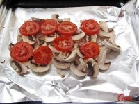 Mackerel sült gombával - recept