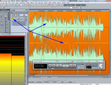 Crearea unui clip audio în samplitudinea programului, partea a 3-a