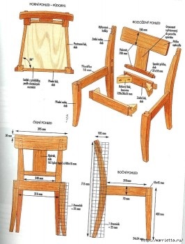 Scaun din lemn cu mâinile proprii