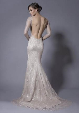 Mermaid rochie de mireasa cu trenul, fotografie