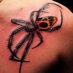 Spider tatuaj sens, fotografie