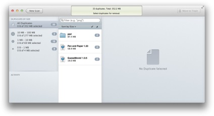 Detectorul duplicat este o aplicație pentru găsirea de fișiere duplicate pe mac