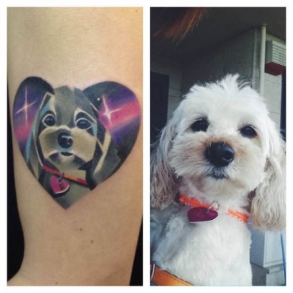 Top-12 cele mai drăguțe tatuaje cu câini