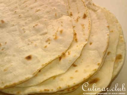 Tortilla, tort - pâine mexicană (de casă)