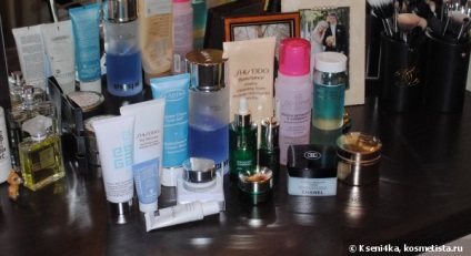 Toate îngrijirea feței mele (numărul 2) - scrumi și măști - shiseido, givenchy, clarins, payot, sisley
