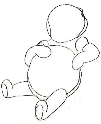 Winnie the Pooch rajzoljon egy medvei kölyöket a szakaszokban - hogyan rajzolj egy bolyhos rajzot