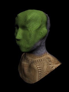 A mudbox vektor eltolásának vizualizálása v-sugárral