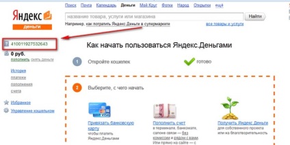 Yandex pénz (Yandex pénztárca létrehozása) Yandex pénz