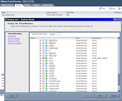 Virtual Admin Note de recuperare de date vmware