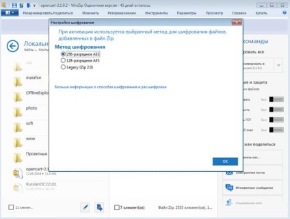 Zip archiver - descărcați versiunea rusă winzip gratuită pentru Windows