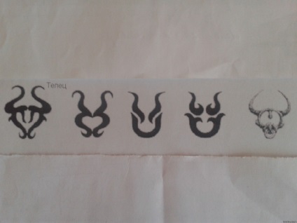 Semnificația tatuajului este semnul zodiacului 