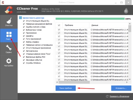 Descărcați Ccleaner pentru Windows 10 în limba rusă pentru curățarea registrilor și fișierele temporare