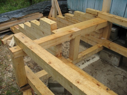 O pridvor de lemn la casa cu propriile mâini, o instruire pas cu pas de instalare