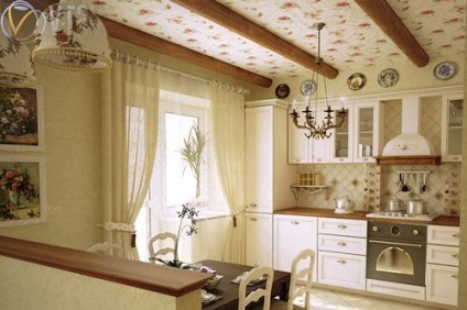 Design de perdele în stilul de Provence în bucătărie, în camera de zi, dormitor, 25 de fotografii