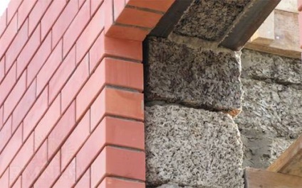 Casa de caracteristici arbolite de constructii, pereti de zidarie