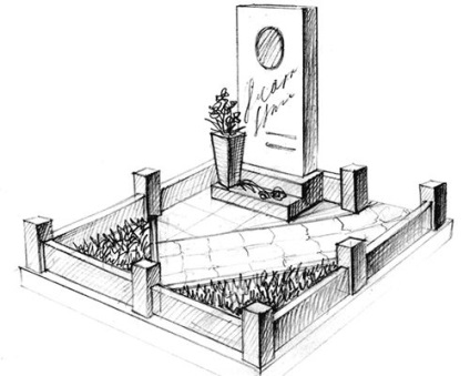 Schițe de monumente pe mormânt