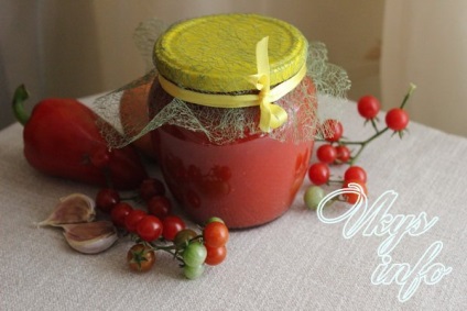 Cetchup de roșii și ardei grași pentru rețetă de iarnă cu fotografie