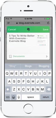 Copierea paginilor web în evernote pe blogurile Android și ios - evernote