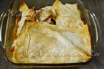 Csirke pita kenyér sütve a sütőben, recept fotóval
